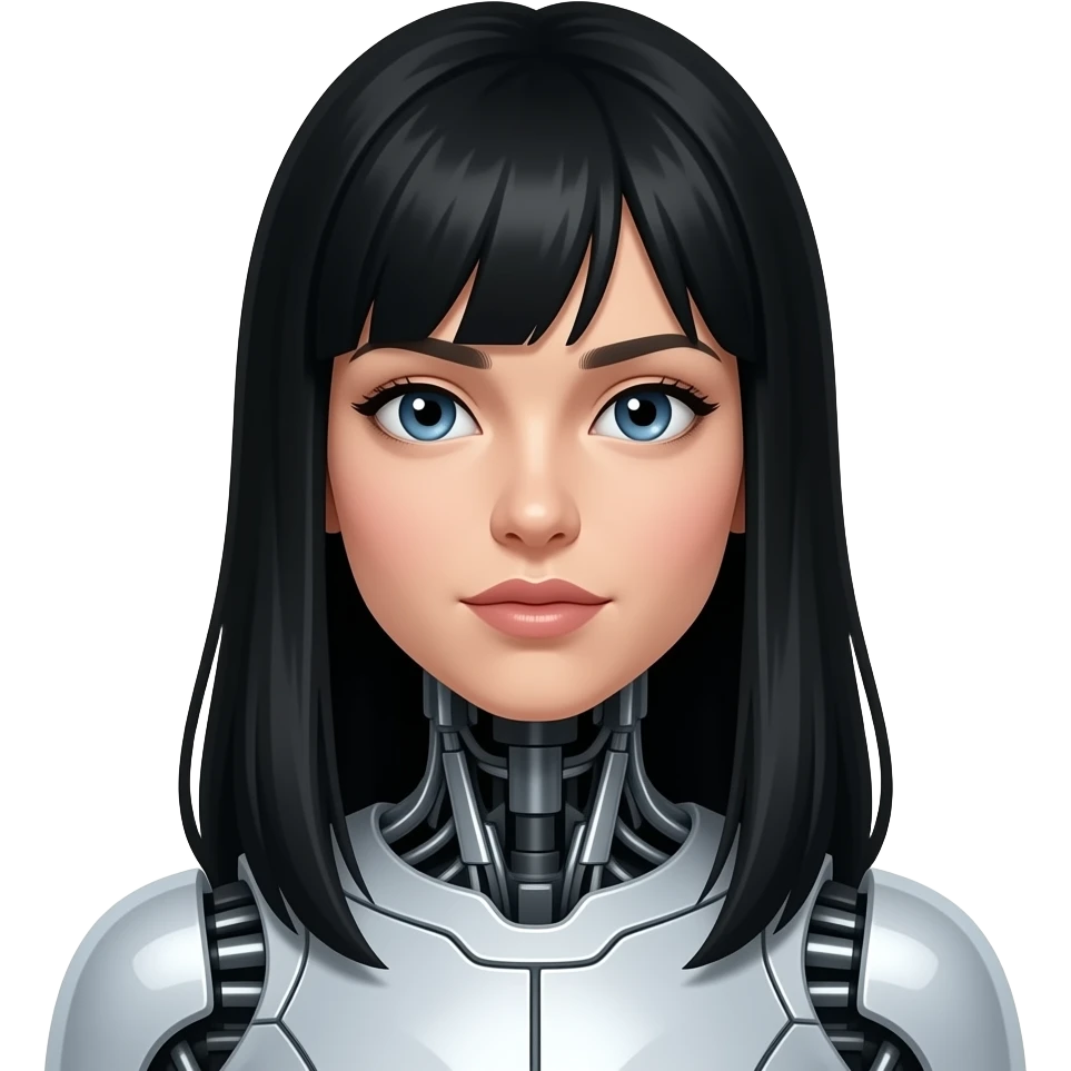 female android with black long hair emoji | AI Emoji Generator