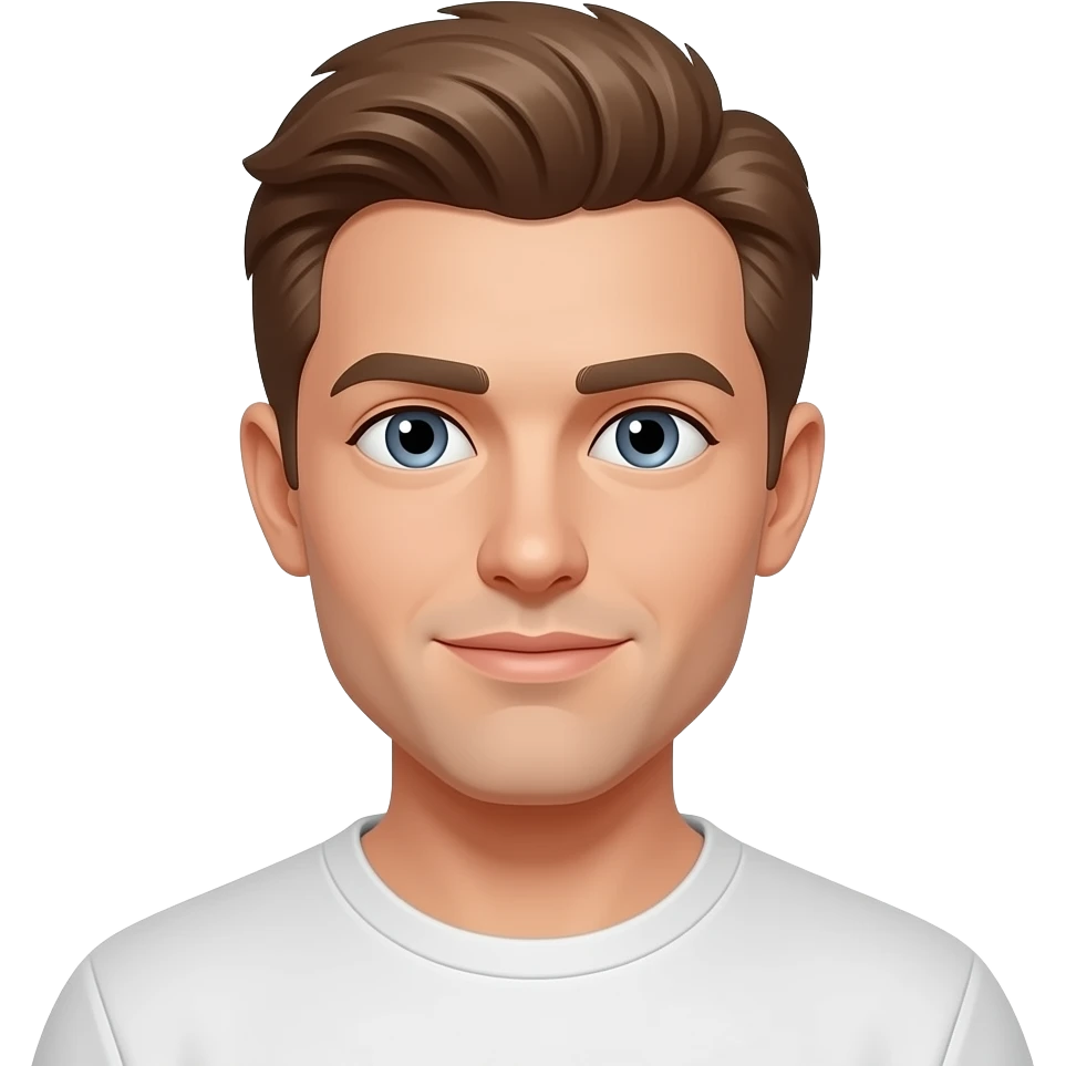 мужчина с светл-коричневыми волосами и светлыми глазами emoji