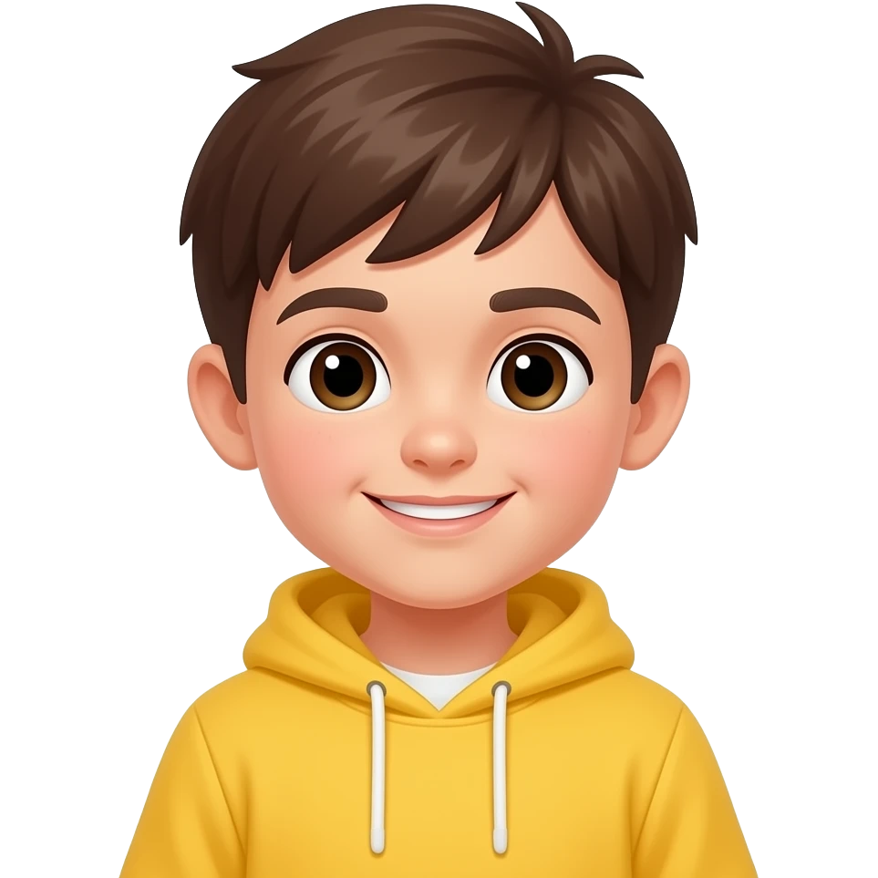 male kid in yellow emoji
