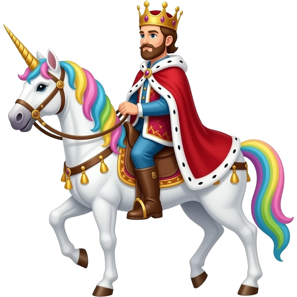King on a unicorn emoji | AI Emoji Generator
