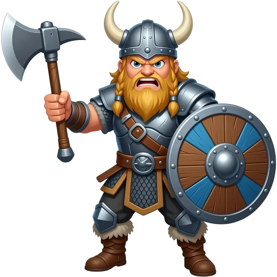 16. Viking Bjorn     Loud Viking warrior preparing for battle. angrer emoji