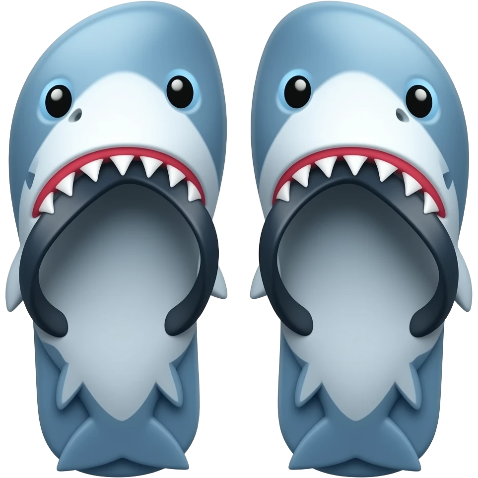 shark slipper emoji