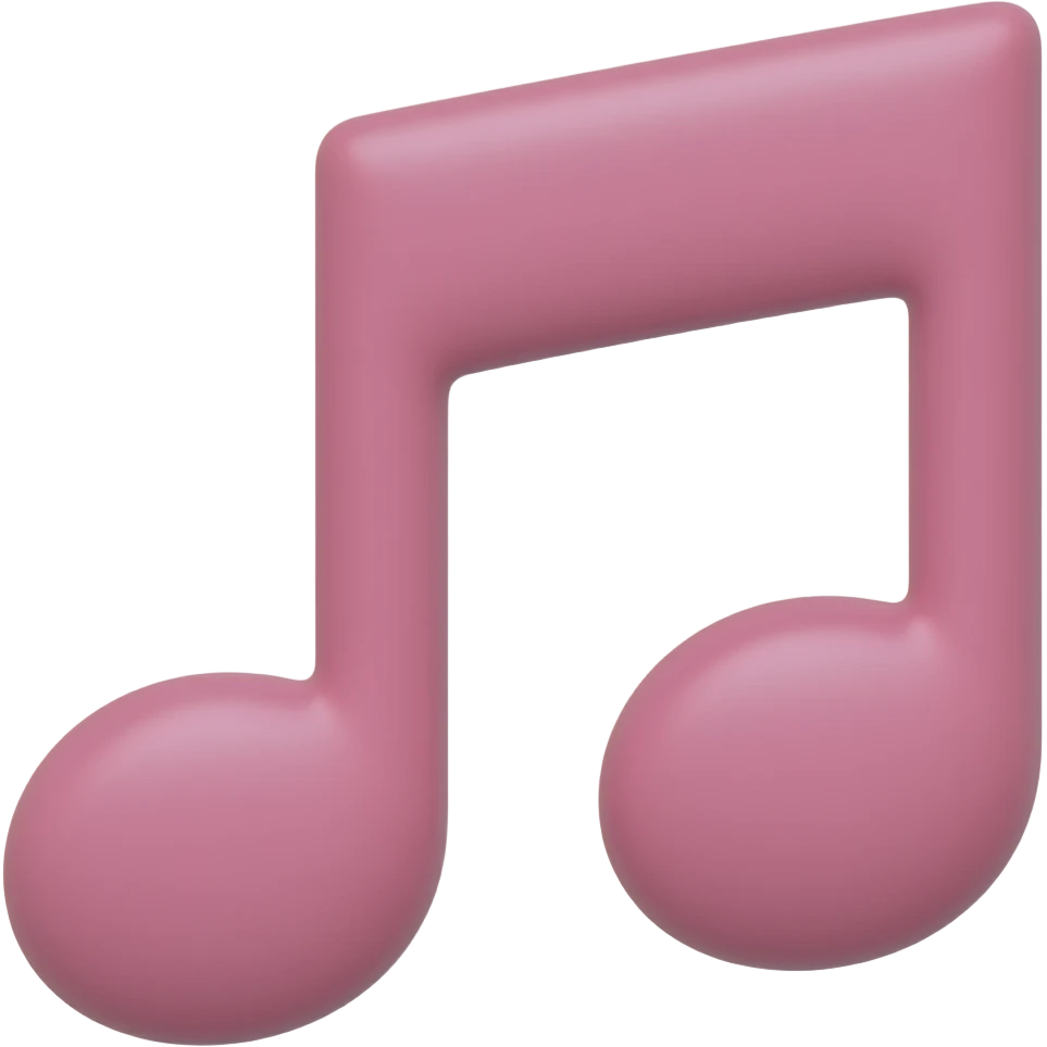 soft pink note emoji