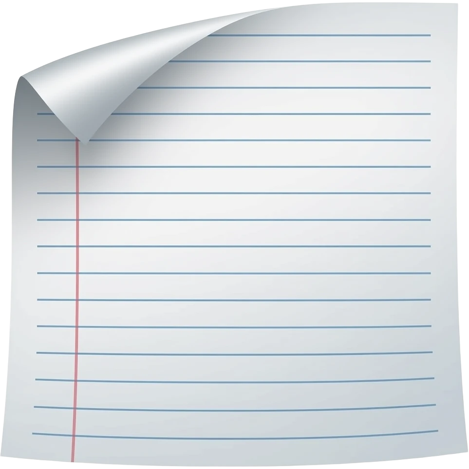 Blank white paper png emoji