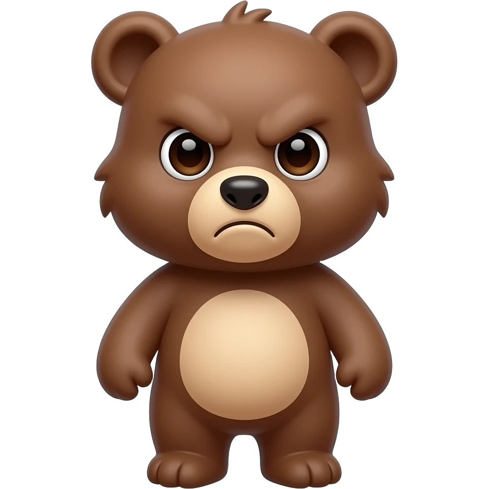 злой медвежонок emoji