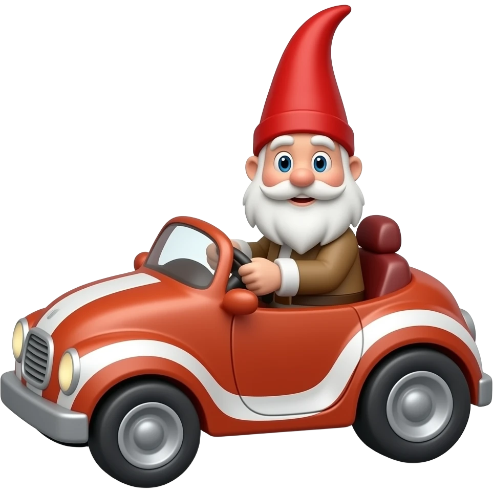 Gnome on a go cart emoji