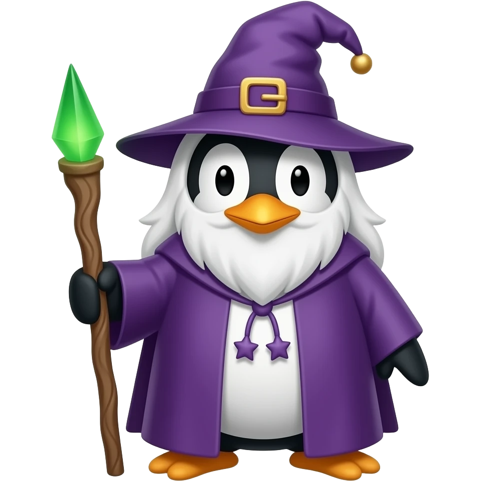 Penguin Wizard emoji