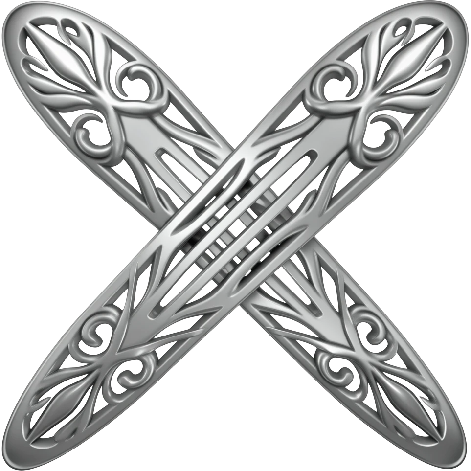 Barrettes silver emoji