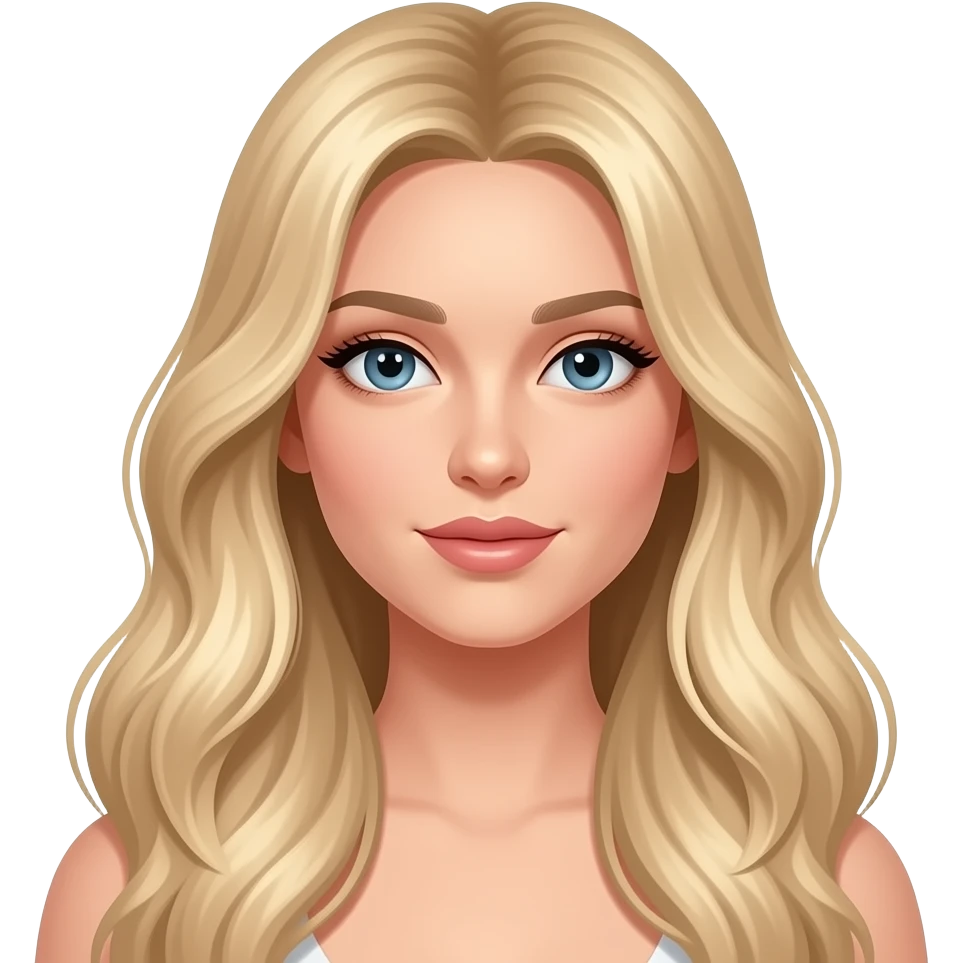 Person with long blonde hair emoji
