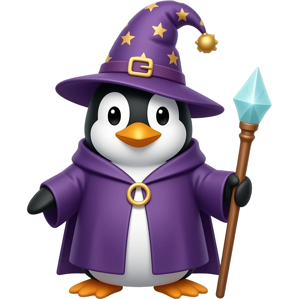 Penguin Wizard emoji