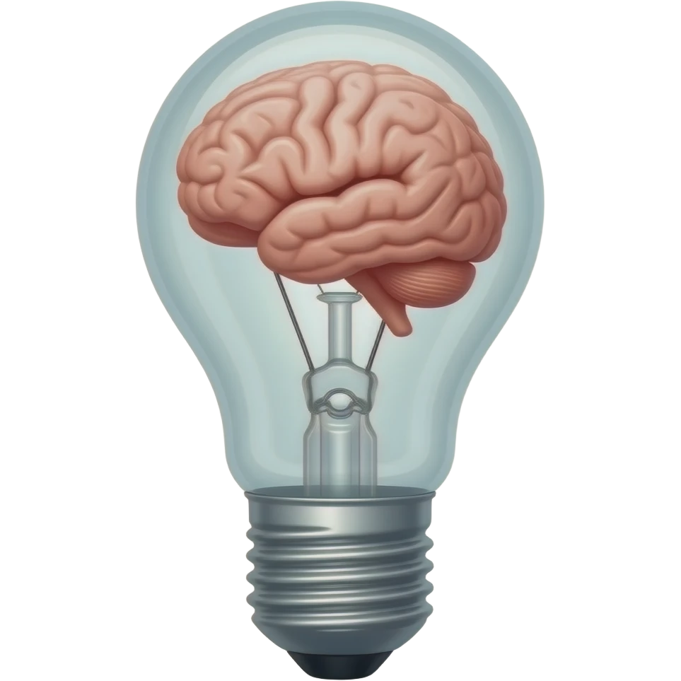 create light bulb plus brain  t show skill emoji