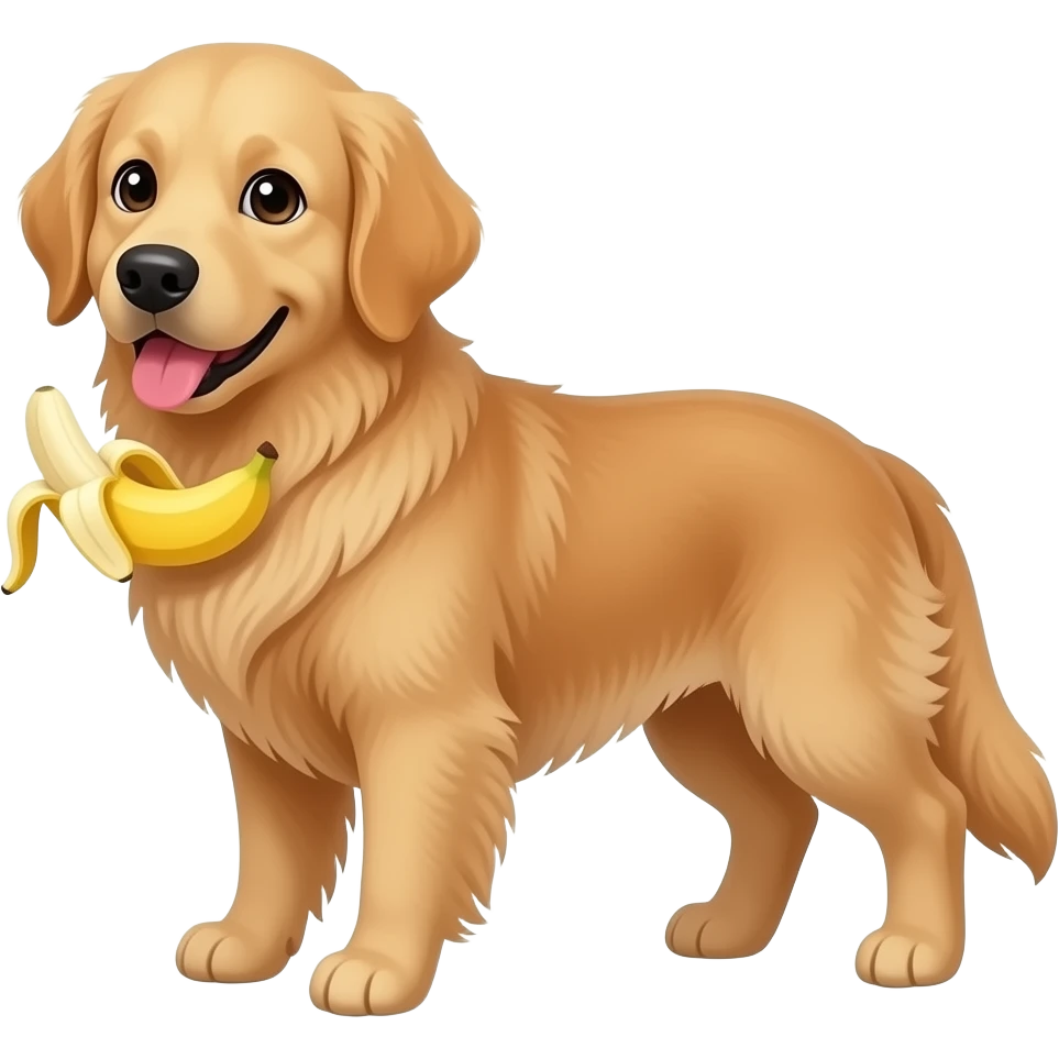 Banana golden retriever emoji