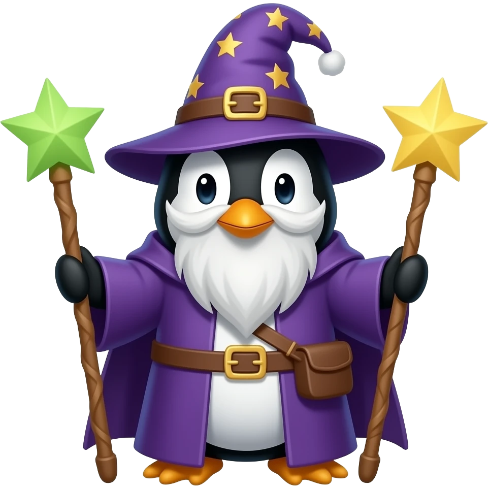 Penguin Wizard emoji