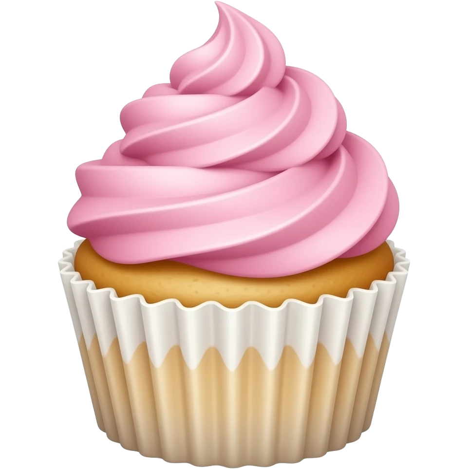 Cupcake with pink icing emoji