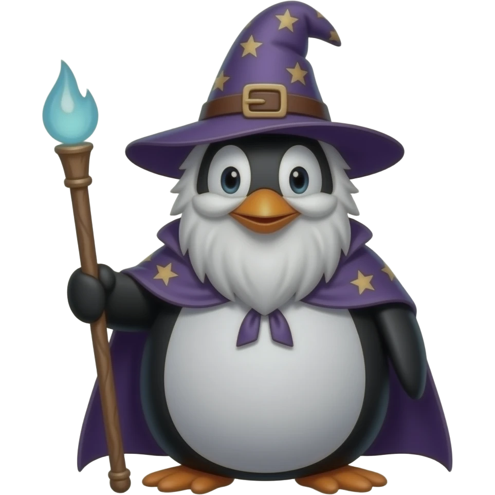 Penguin Wizard emoji