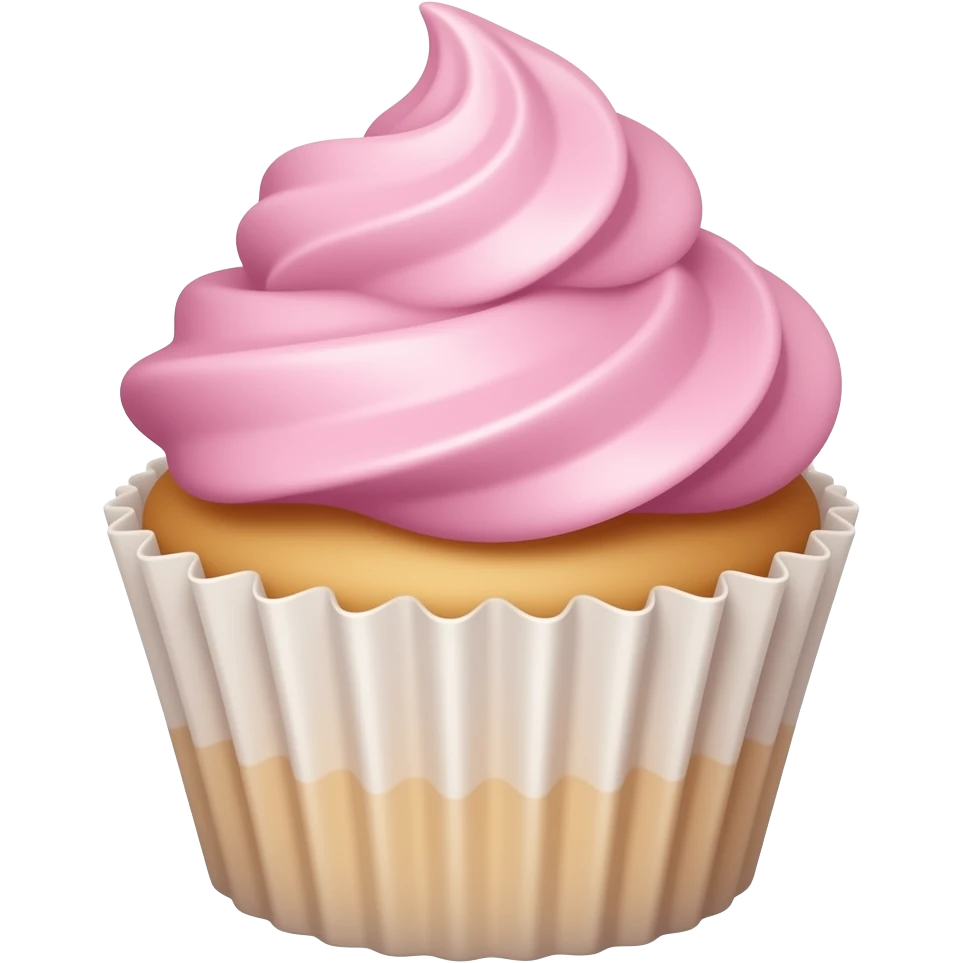 Cupcake with pink icing emoji
