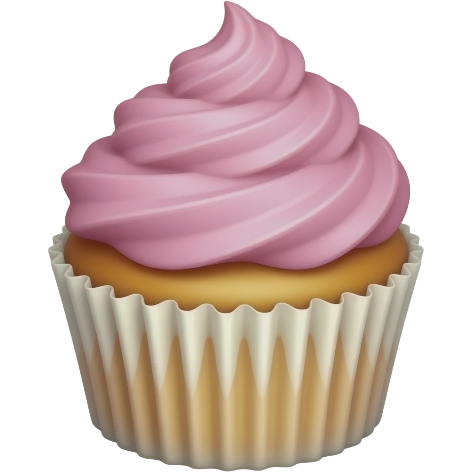 Cupcake with pink icing emoji