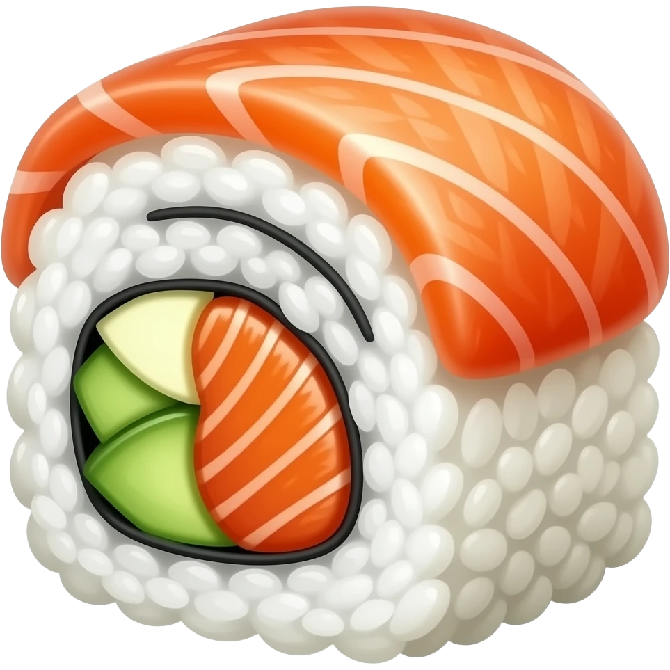 Salmon + Rice sushi emoji