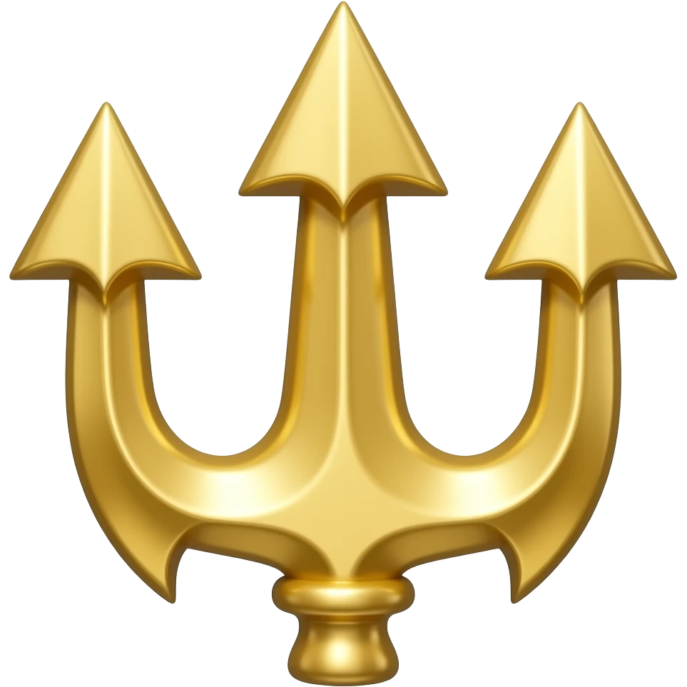 Generate vertical  whole trident in emoji emoji