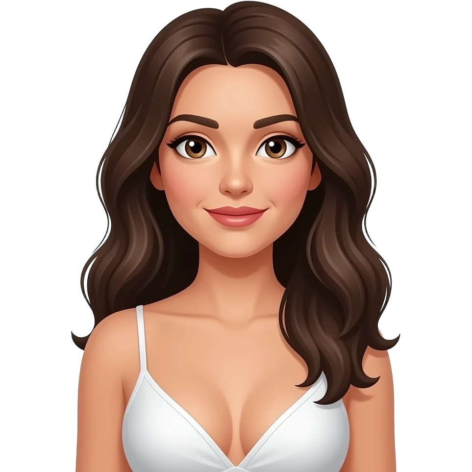 Brunette with boobs emoji