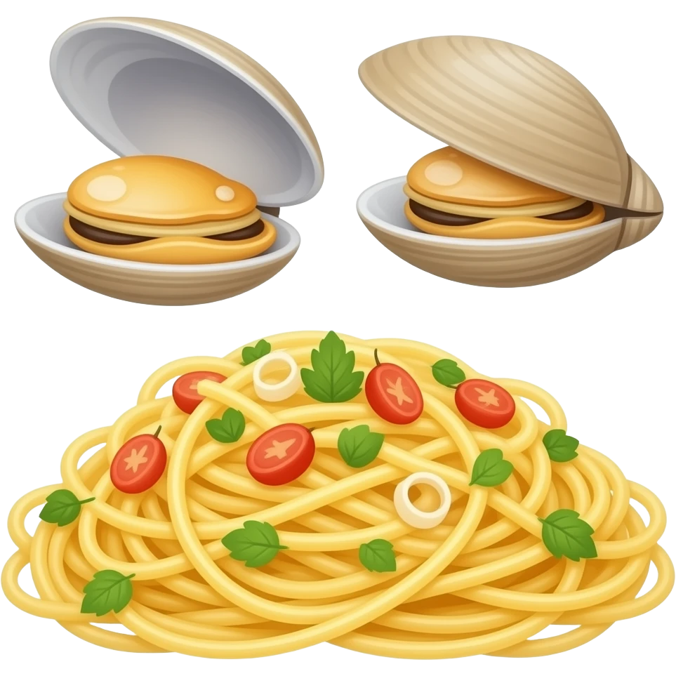 Clams and spaghetti emoji