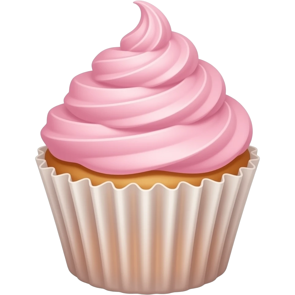 Cupcake with pink icing emoji