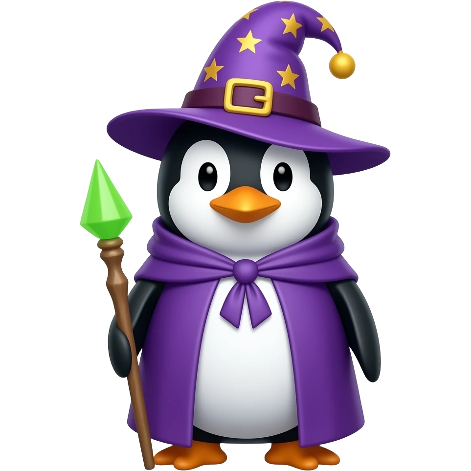 Penguin Wizard emoji
