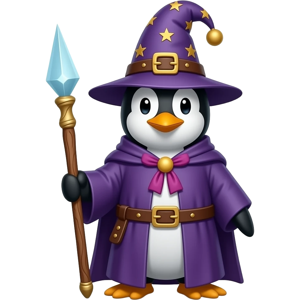 Penguin Wizard emoji