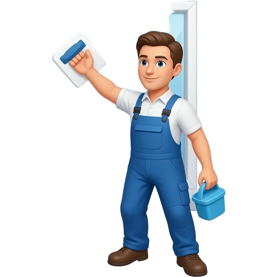 man cleaning a window emoji