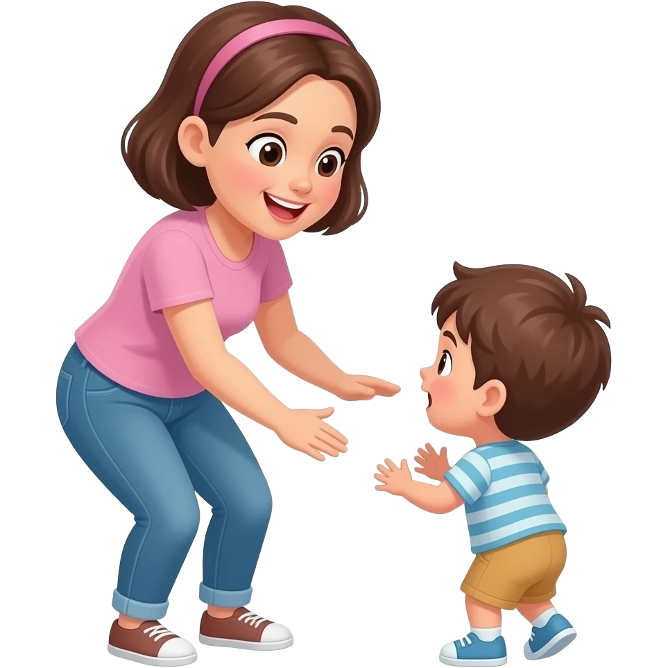 Mother slapping child’s butt emoji