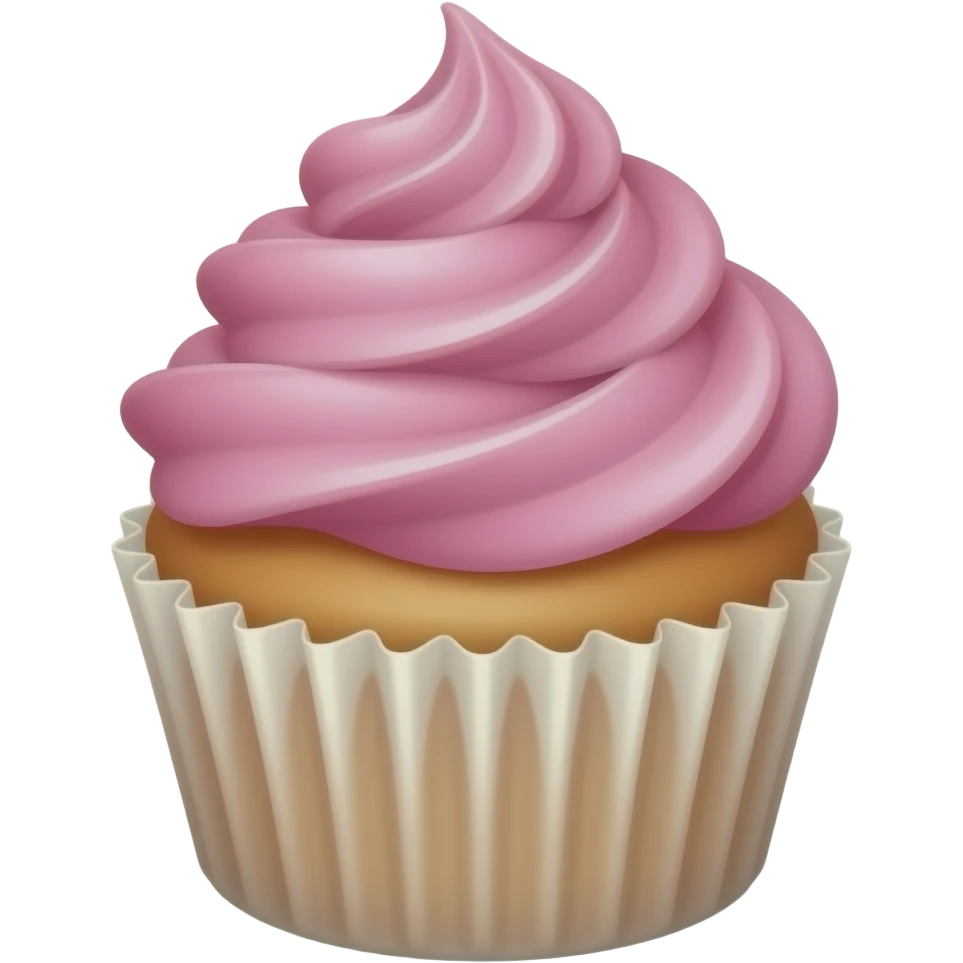 Cupcake with pink icing emoji