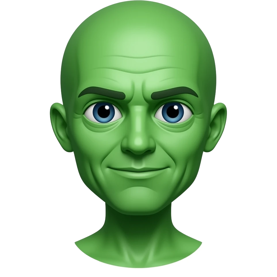 Незнайомець зеленого emoji