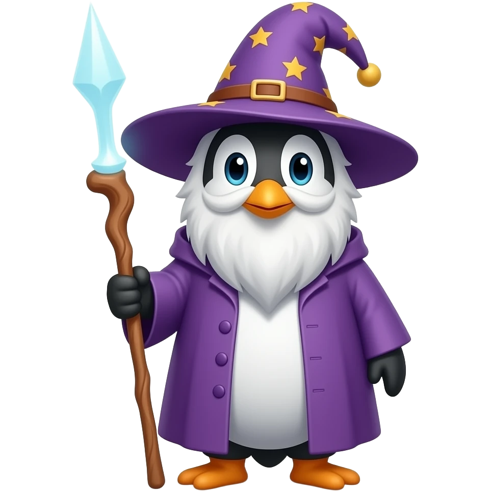 Penguin Wizard emoji