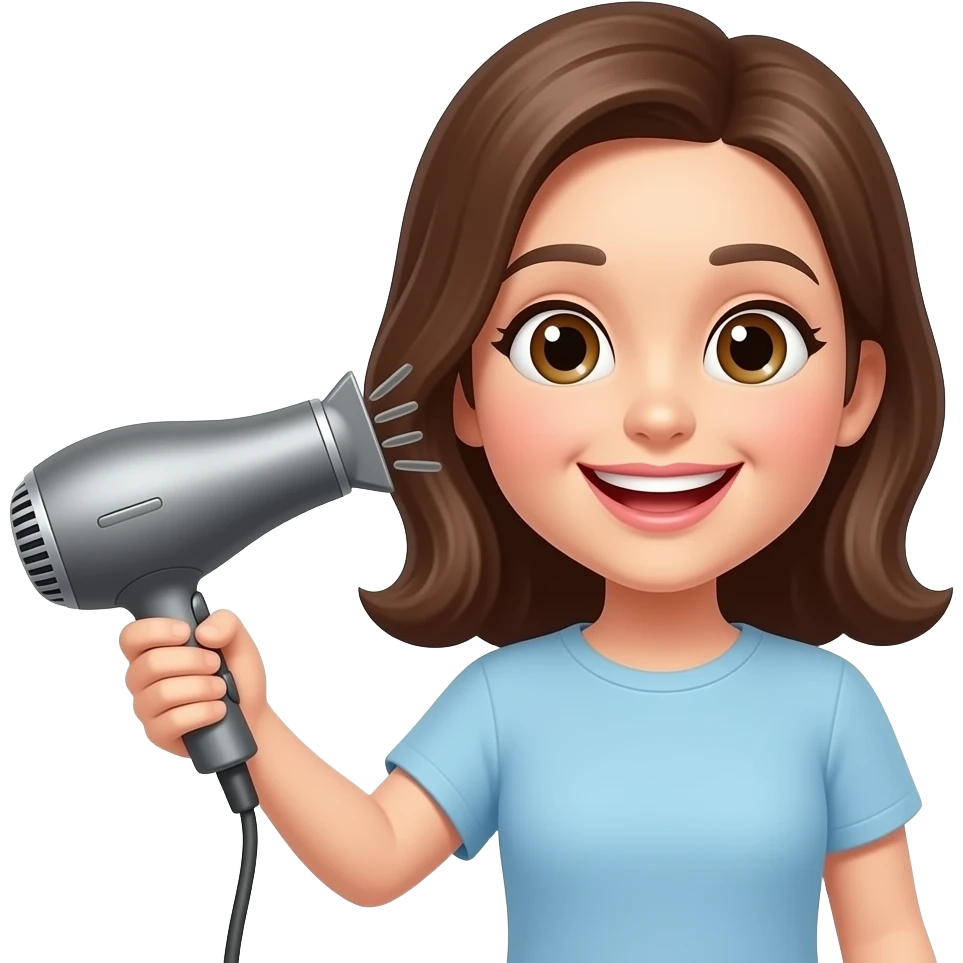 MAKE ME AN EMOJI WITH AN HAIR DRYER emoji