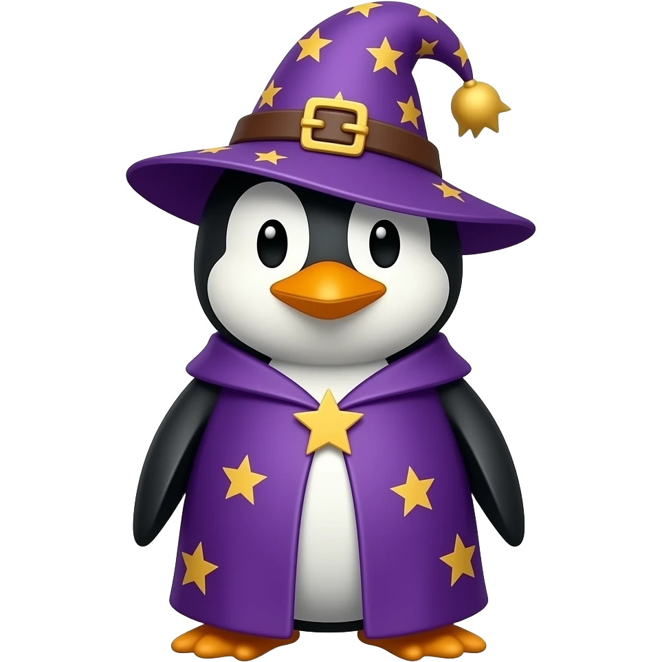 Penguin Wizard emoji