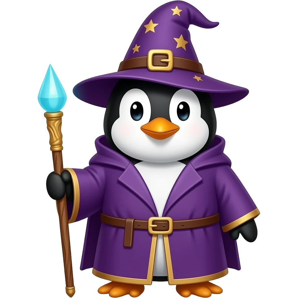 Penguin Wizard emoji