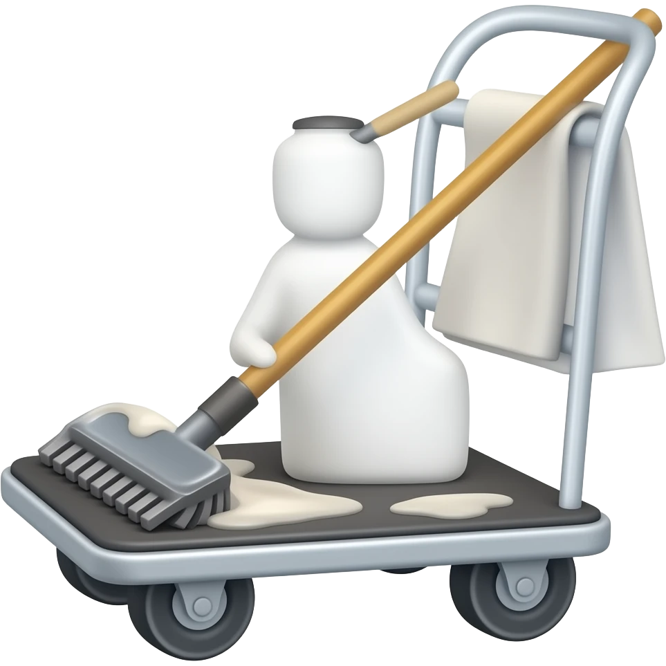 cleaning cart emoji
