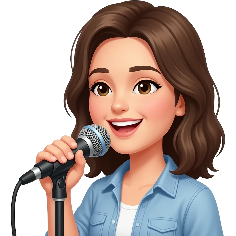 Singing emoji