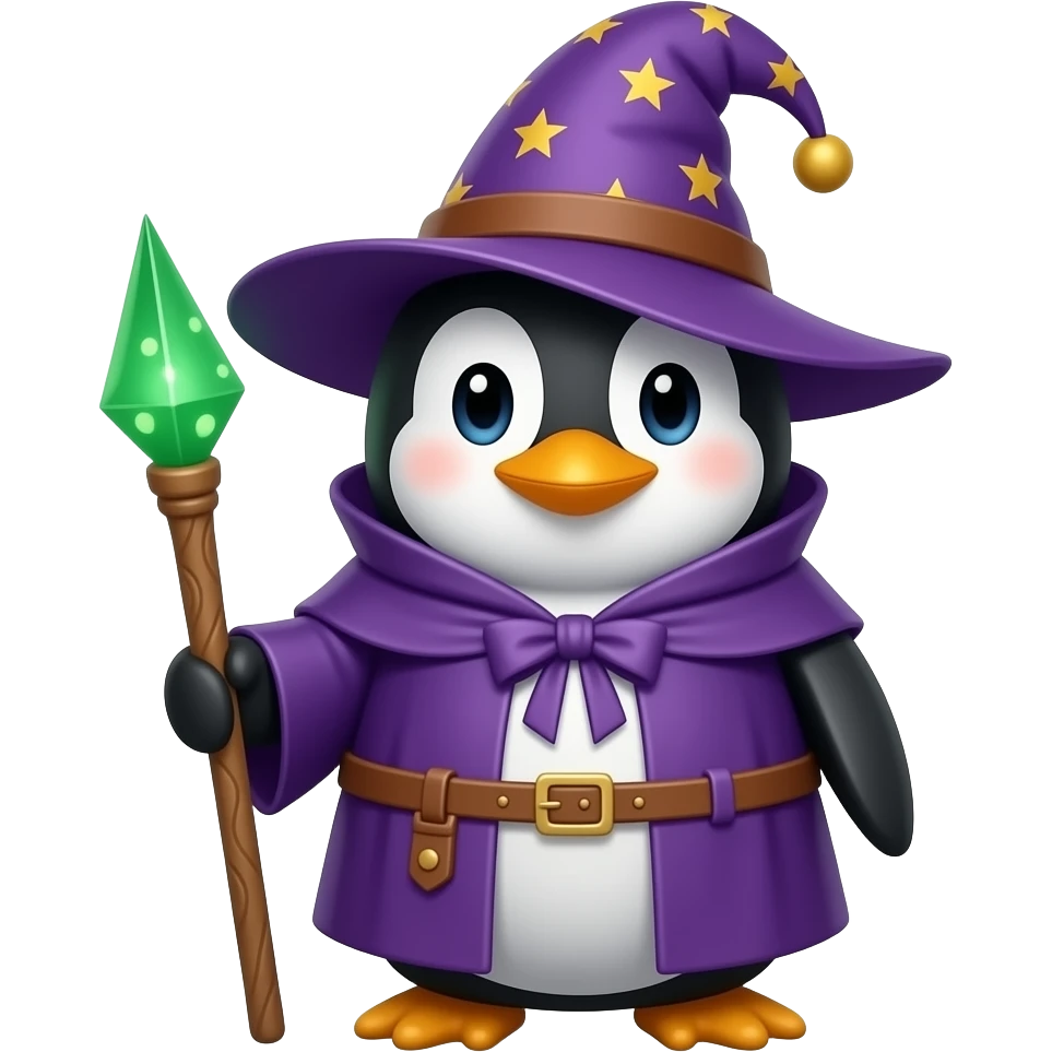 Penguin Wizard emoji