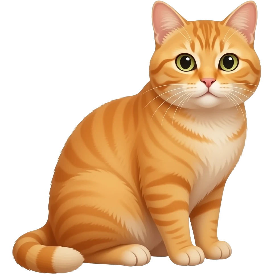 sitting ginger cat emoji