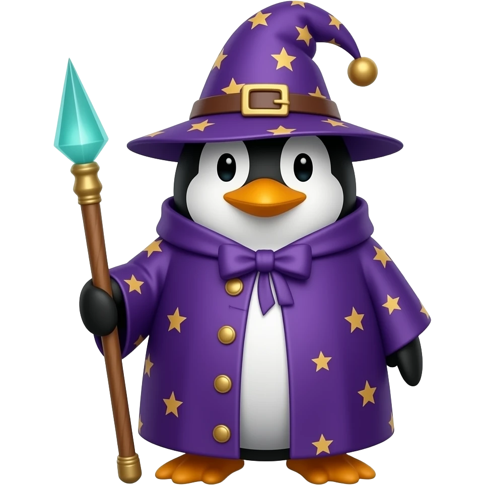 Penguin Wizard emoji