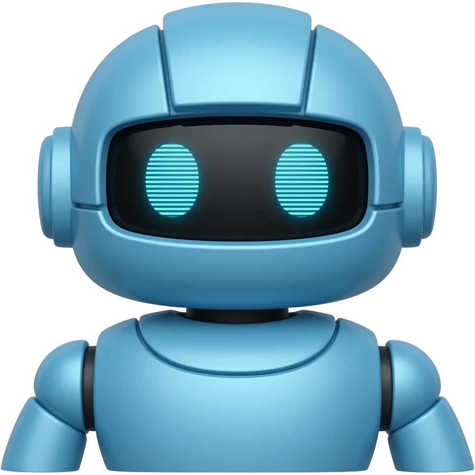 blue robot emoji