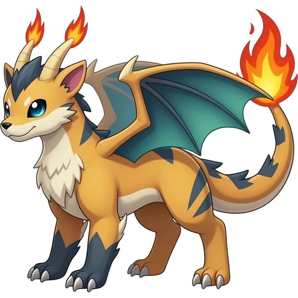 Gabite-Veemon-ExVeemon-Digimon-Latias-Peppercat-Pokémon-Flamedramon-fusion-animal-hybrid-creature, Full body emoji