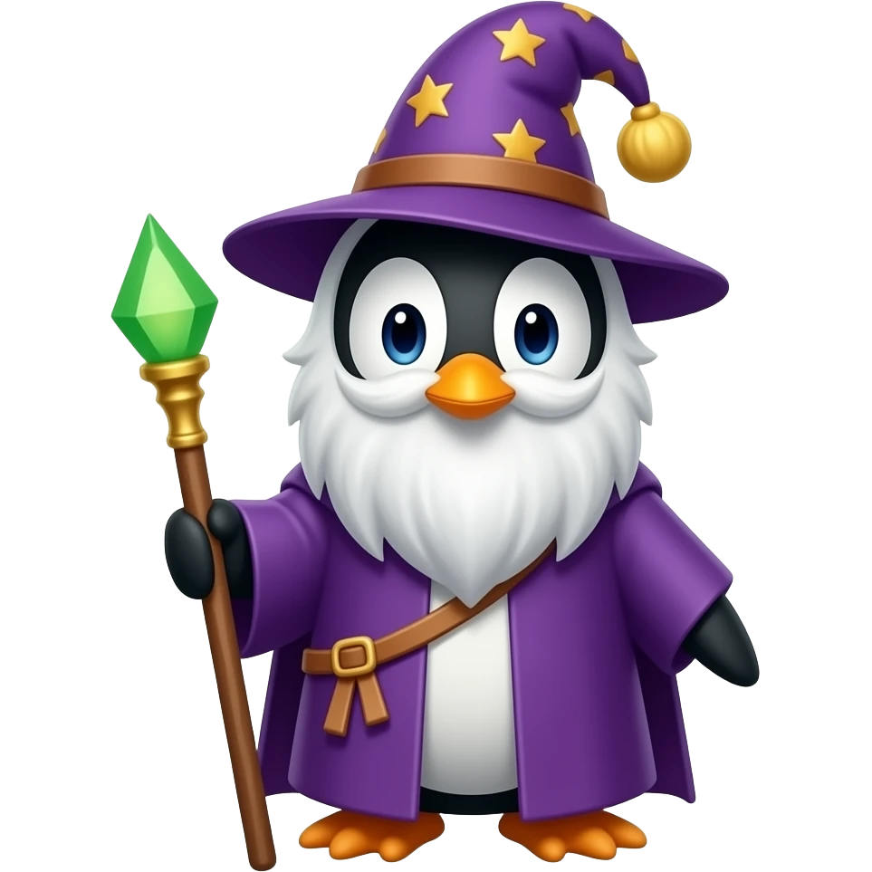 Penguin Wizard emoji