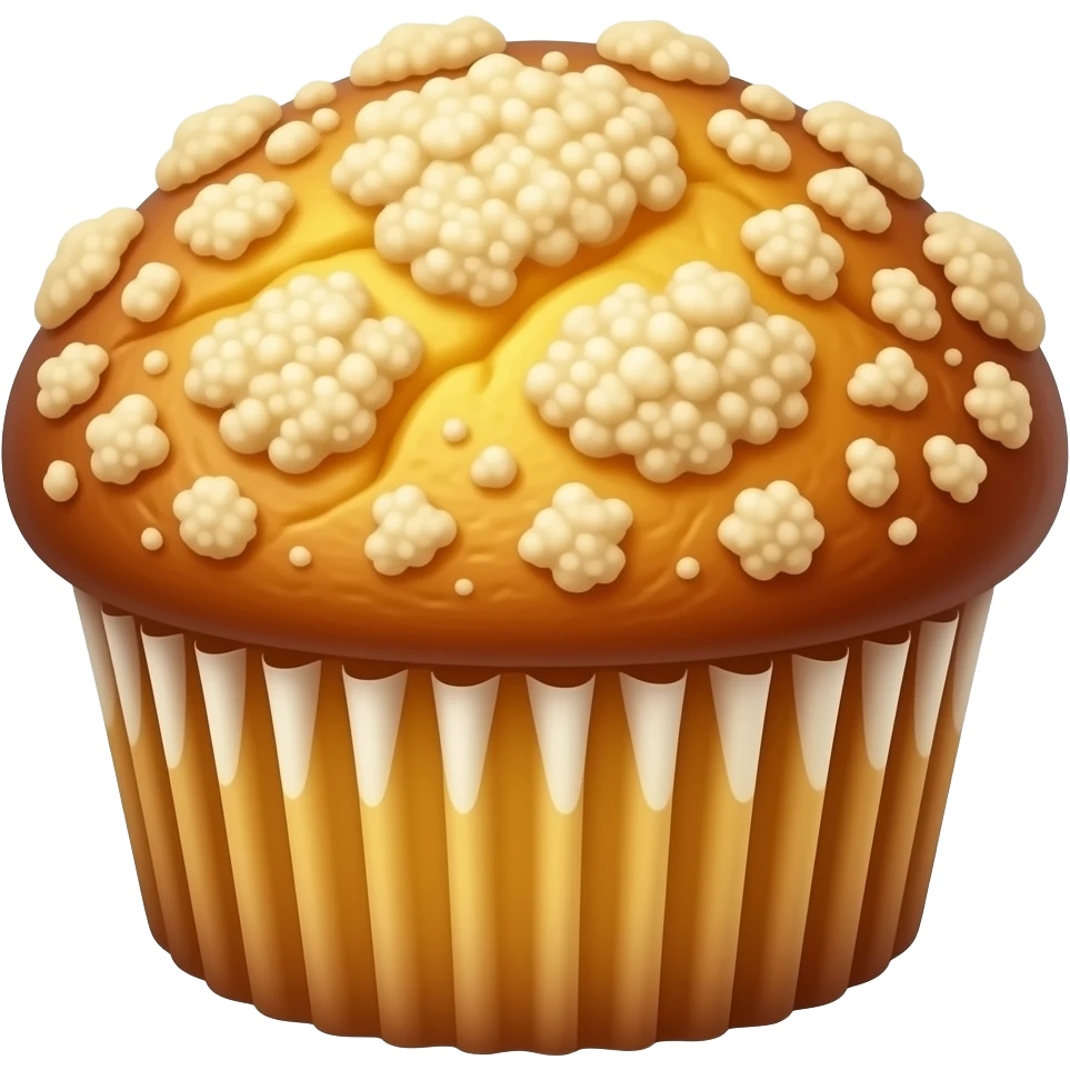 Carrot muffin with streusel topping emoji