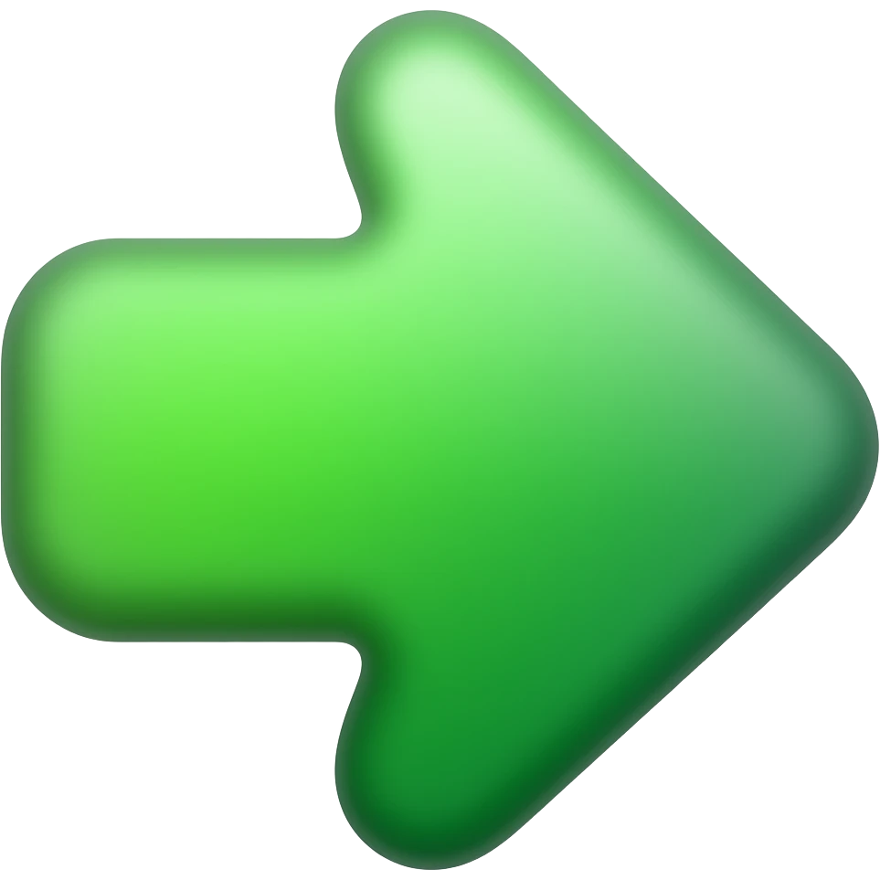 rounded arrow green with gradient emoji
