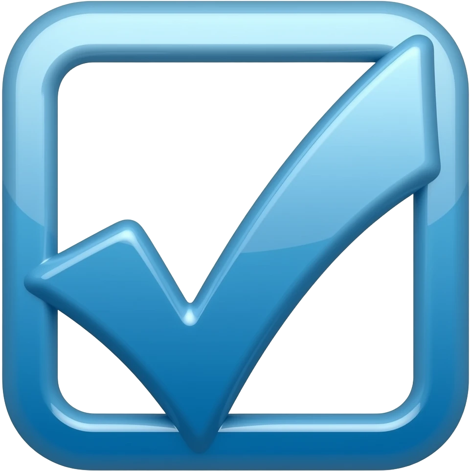 Blue ✓ emoji