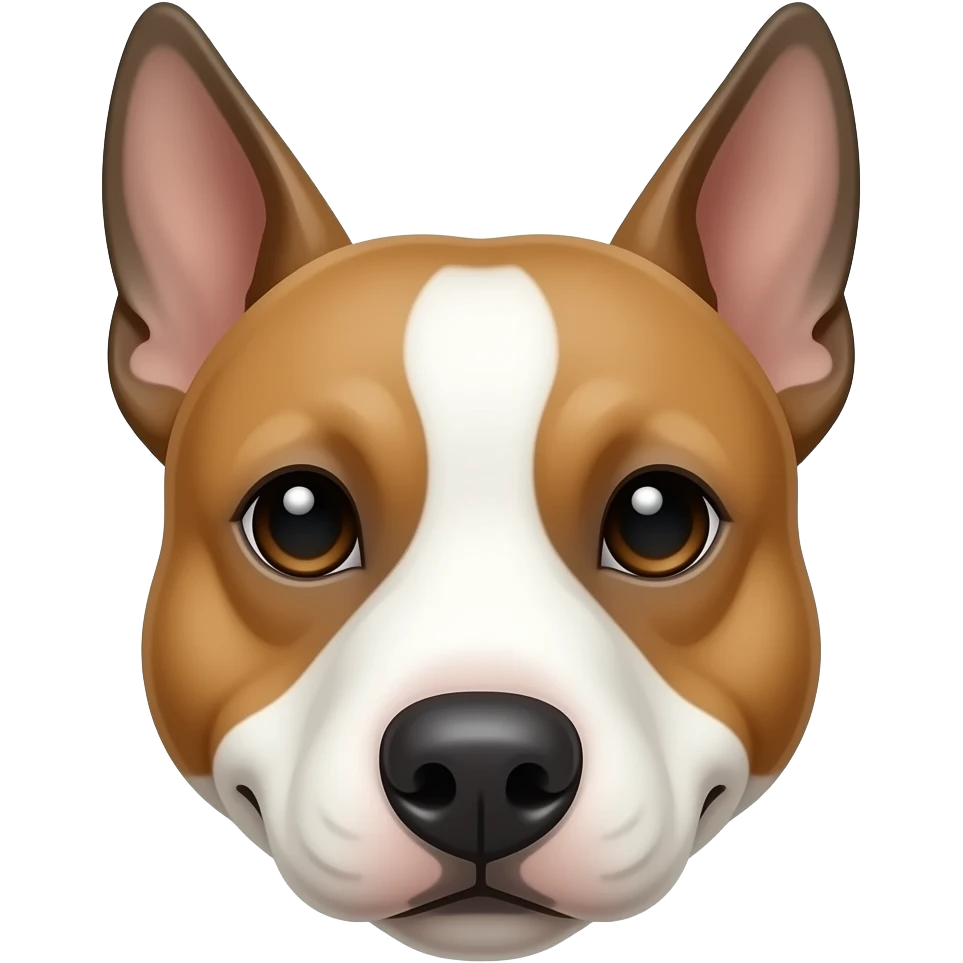 head of a bull terrier dog emoji