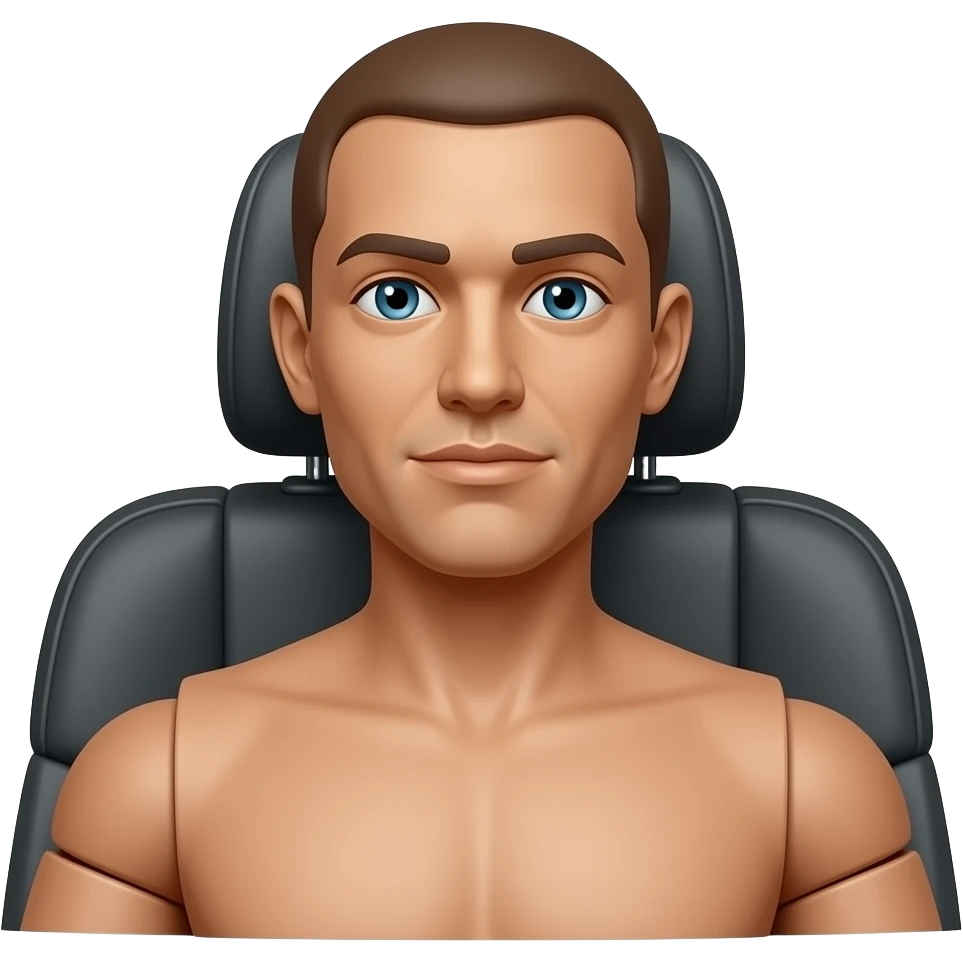 crash test dummy in car seat euro nap style emoji