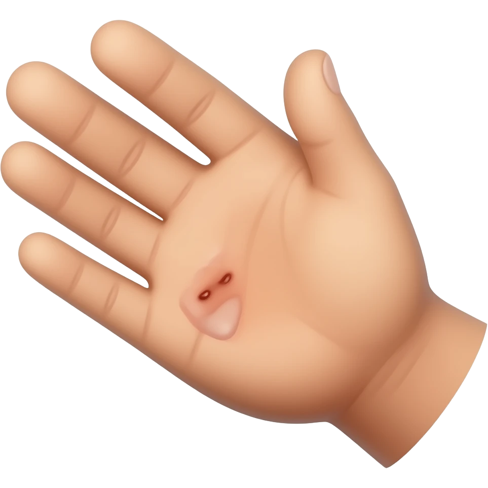 Blister with hand emoji